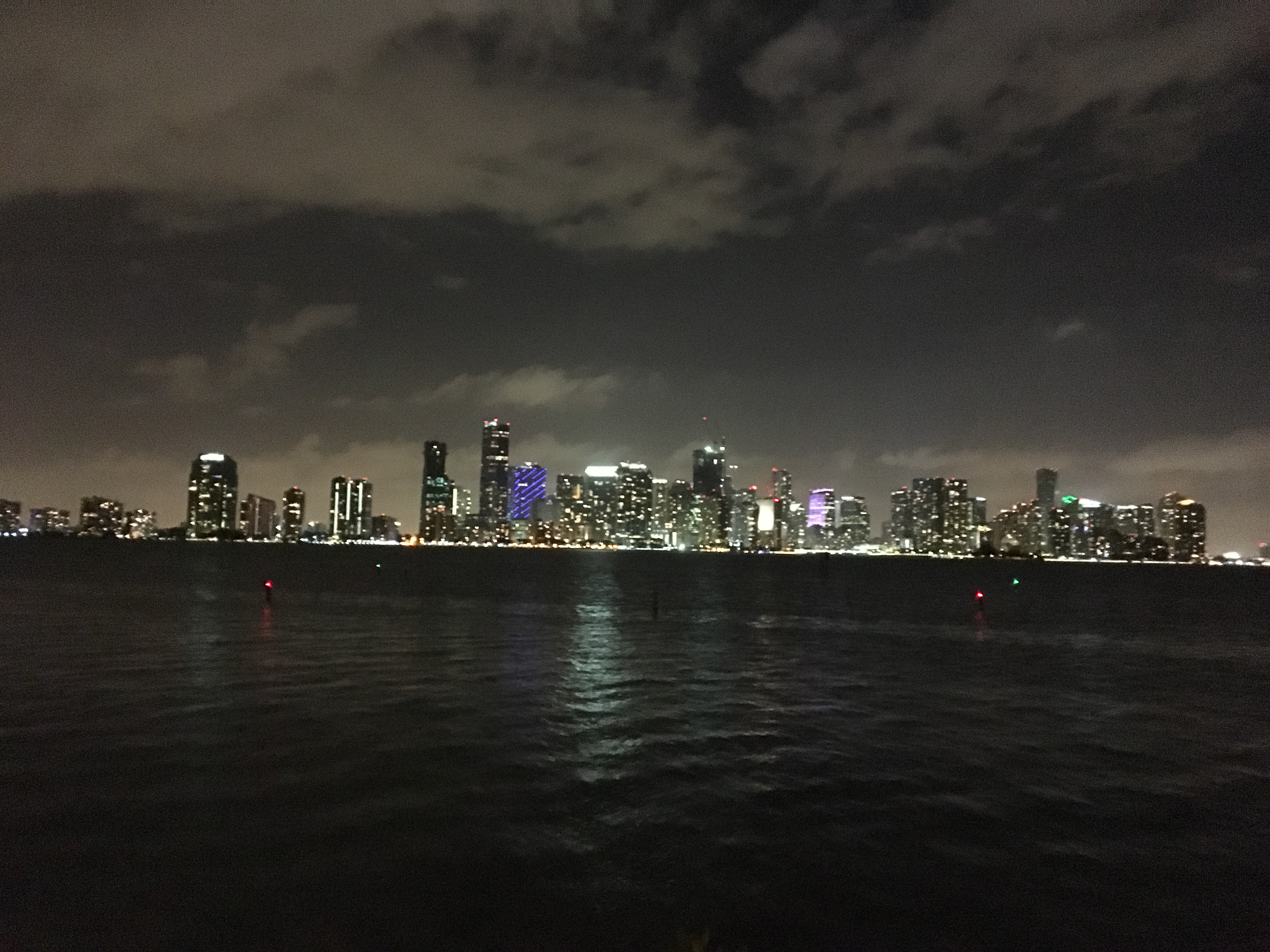 Miami skyline from Biscayne Key