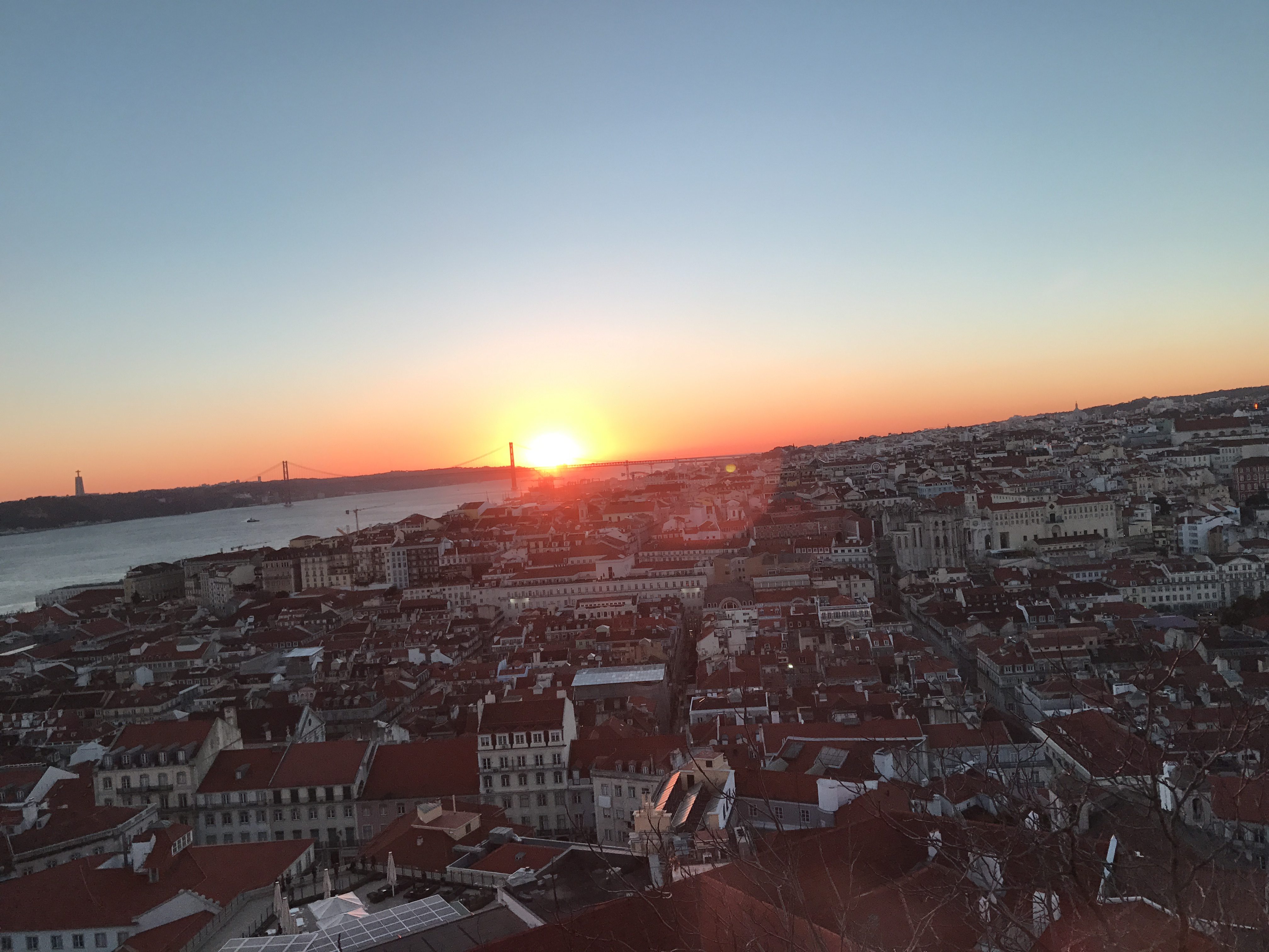 sunset in Lisbon from St. George's Castle