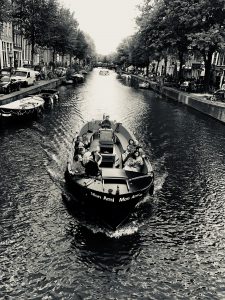 On the canal in Amsterdam