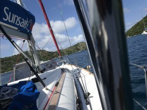 under sail in the BVIs